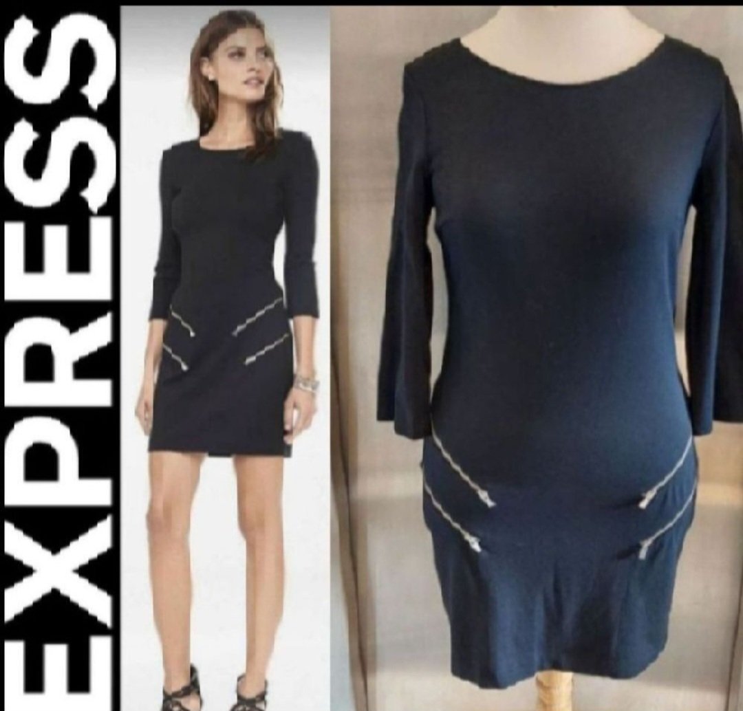 Subliiiiime❤️❤️❤️❤️❤️❤️ robe noire zippée de la marque EXPRESS taille 38