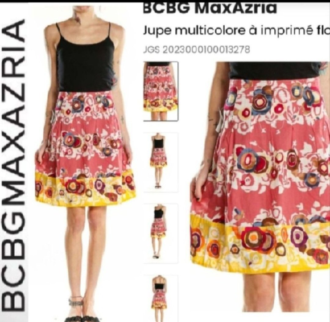 Subliiiiime❤️❤️❤️❤️ jupe tissu extraordinaire de BCBGMAXAZRIA taille 36 comme neuve 
