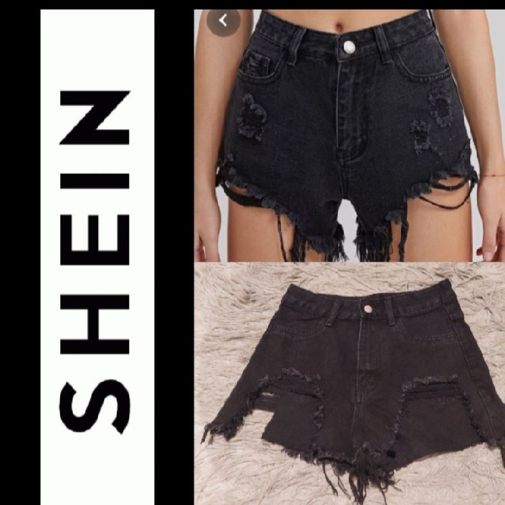 Subliiiiime ❤️ ❤️ ❤️ ❤️ short noir déchiré fashion de SHEIN taille 34