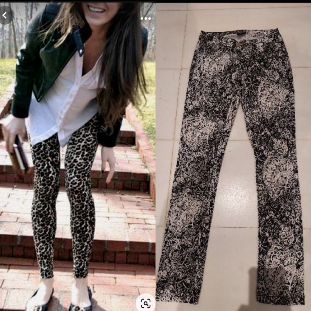 Très joli pantalon skinny à motifs tendance taille 36/38