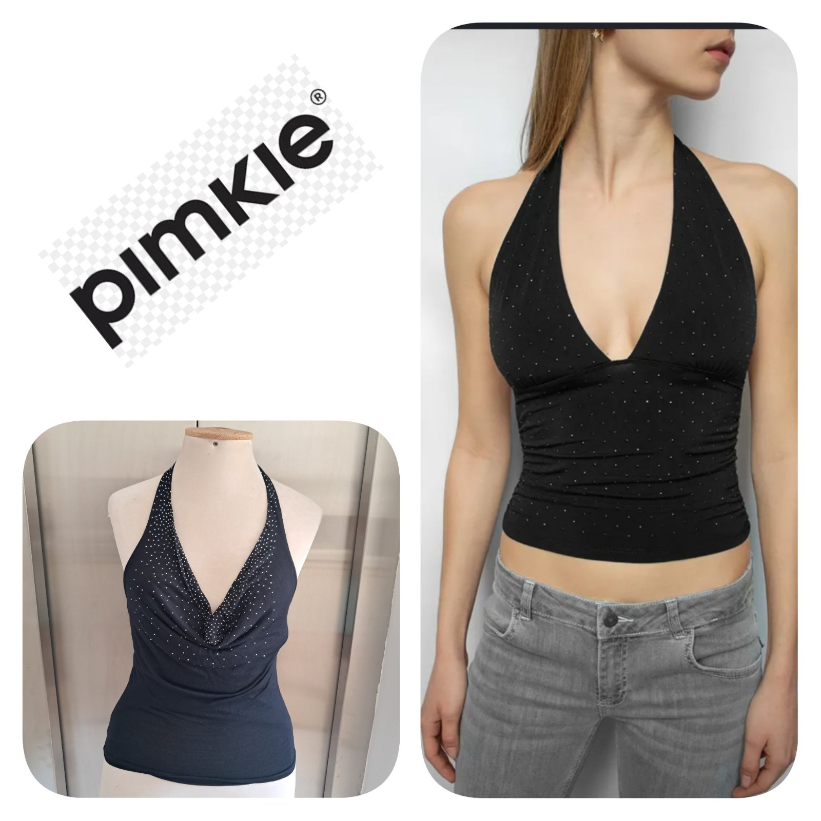 Subliiiiime ❤️❤️❤️❤️❤️TOP dos nu avec détails argentés de PIMKIE taille 38