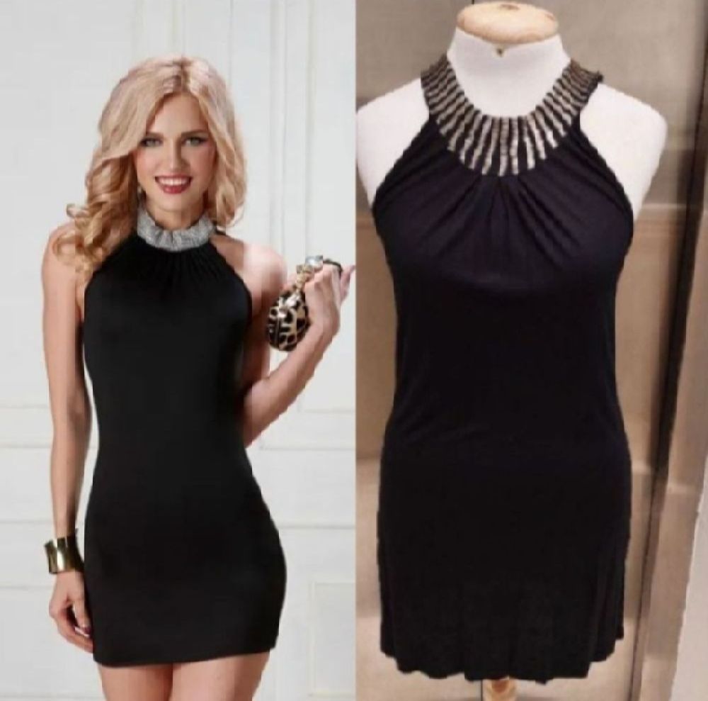 Subliiiiime ❤️ ❤️ ❤️ robe légère en cotton col en cristaux taille 36/38