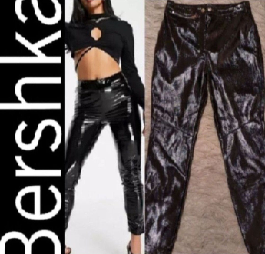 Subliiiiime❤️❤️❤️❤️❤️❤️❤️ legging verni de BERSHKA taille 38 avec fermeture éclaire sur les côtés en bas 