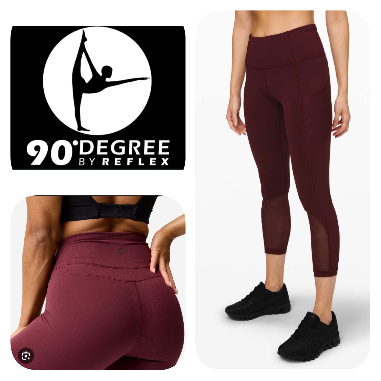 Subliiiiime❤️❤️❤️❤️ legging de fitness taille haute et extensible de 90° degree by reflex taille 34 comme neuf 