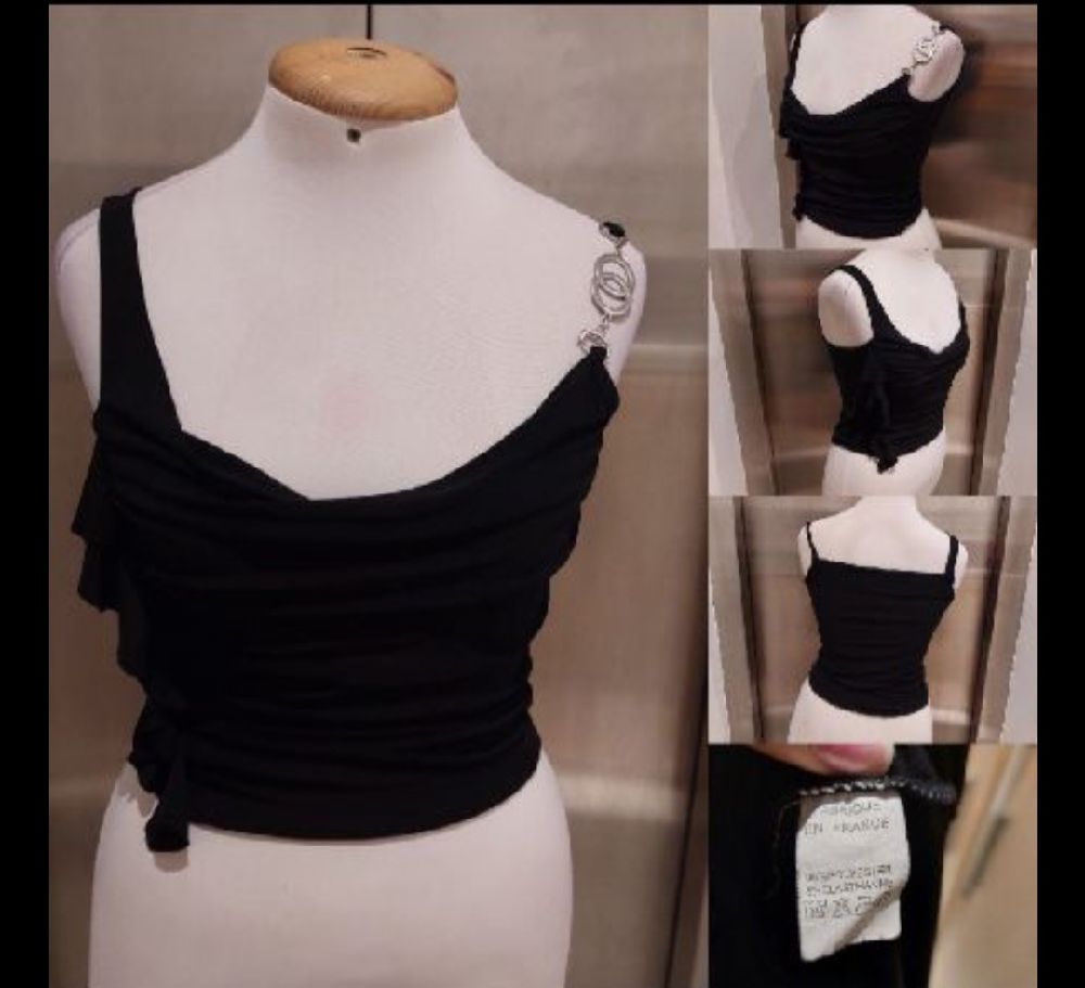Subliiiiime ❤️ ❤️ crop top noir fashion taille 38