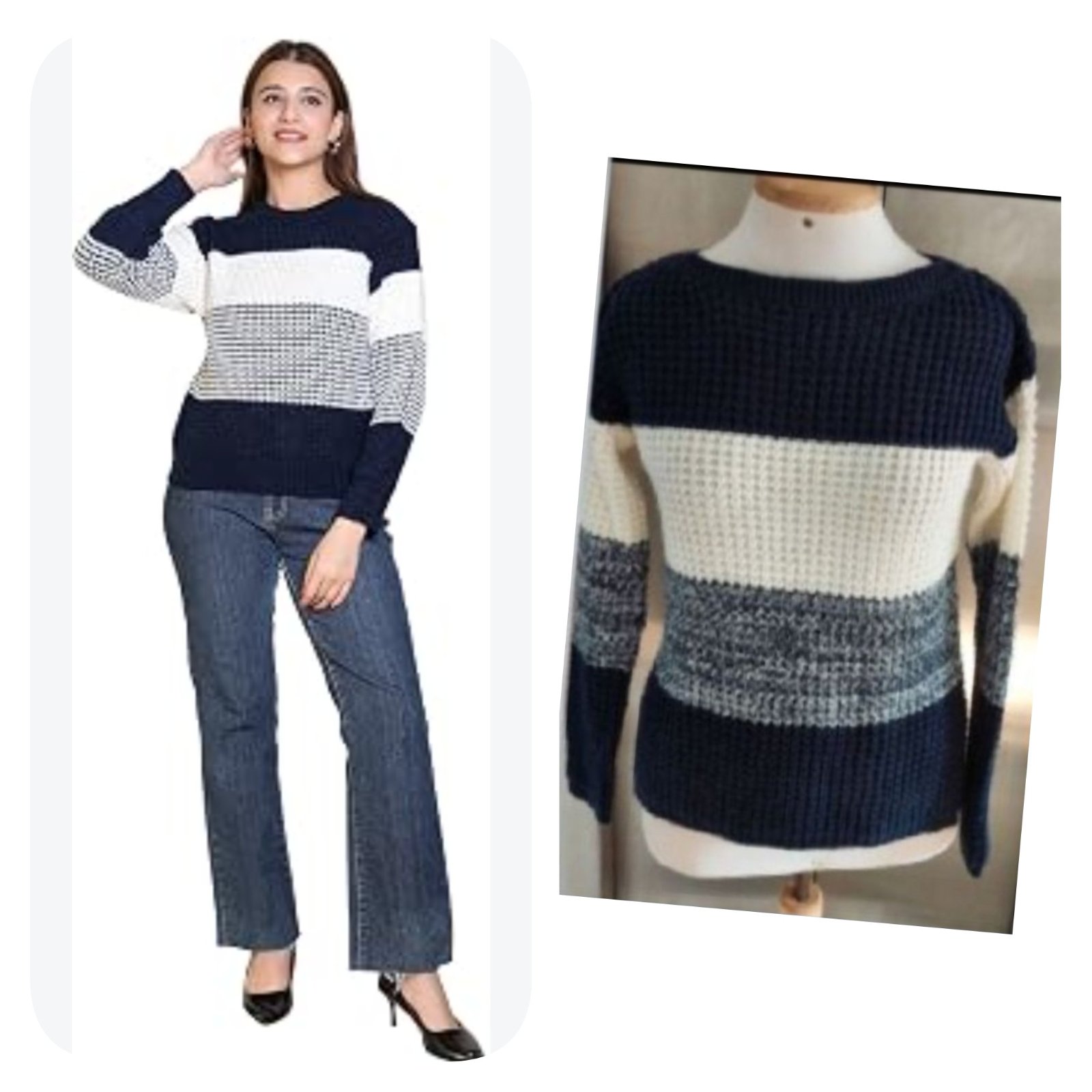 Subliiiiime❤️❤️❤️❤️❤️ pull tricolores de la marque OVS taille 34/36