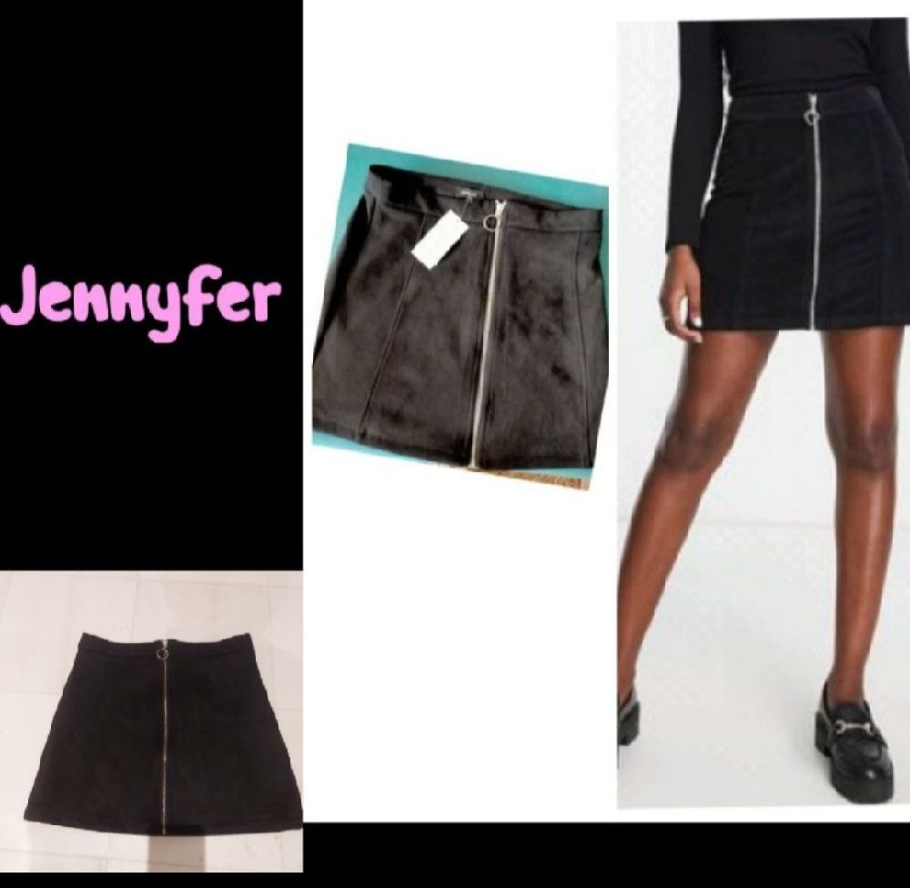 Subliiiiime ❤️ ❤️ ❤️ jupe évasée zippée en daim de JENNYFER taille 36