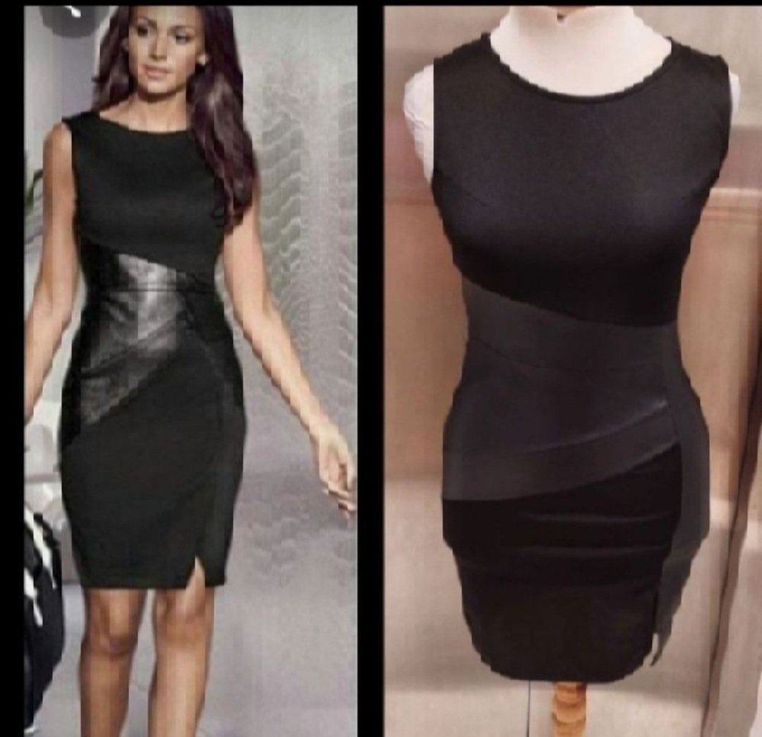 Subliiiiime ❤️❤️❤️❤️ robe fashion avec bande large en similicuir taille 38 comme neuve 