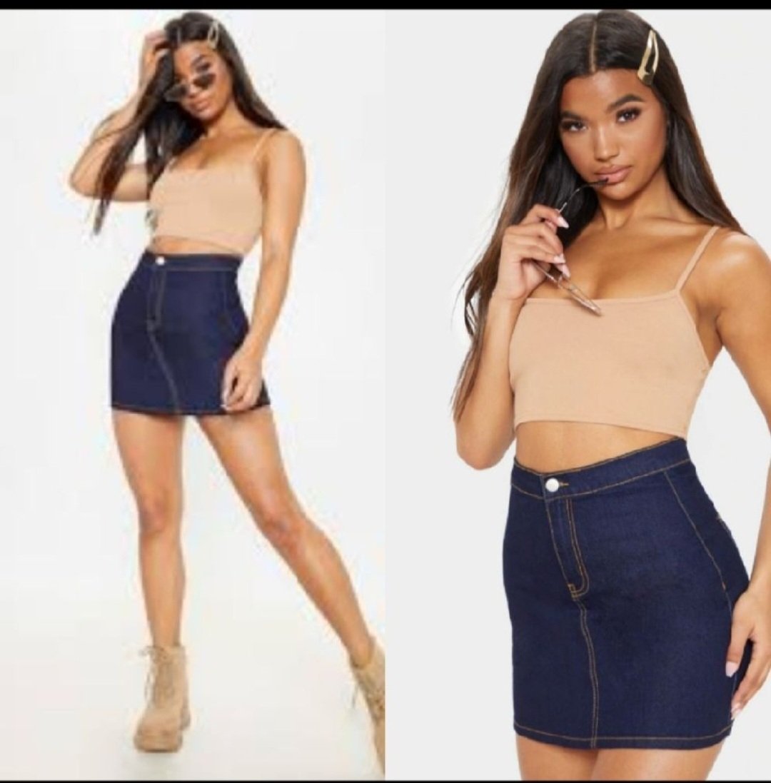 Subliiiiime❤️❤️❤️❤️ mini-jupe en jean  bleu foncé taille 38 neuve 