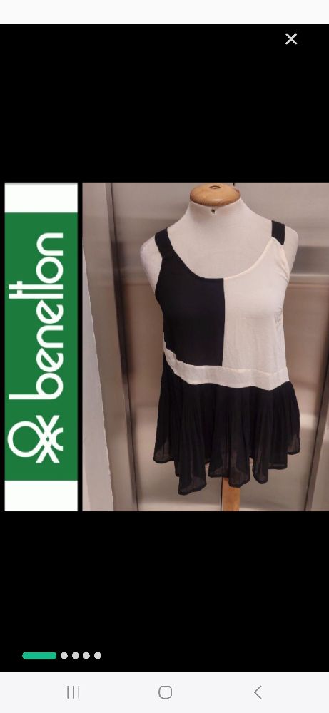 Subliiiiime ❤️ ❤️ pull été bicolore de BENETTON taille 36 neuf avec étiquette 🏷 