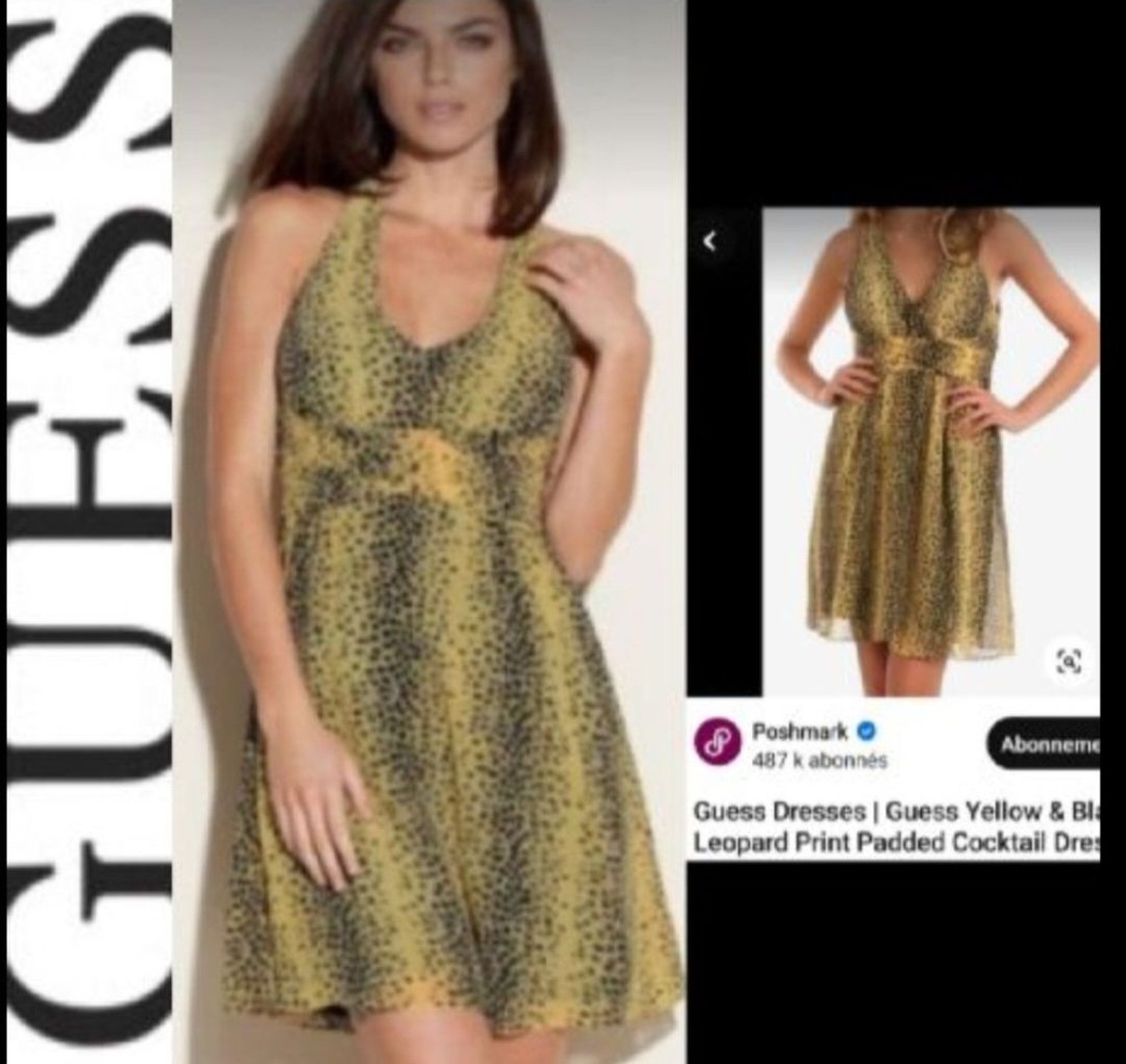 Subliiiiime ❤️❤️❤️❤️robe léopard en mousseline de GUESS taille 34