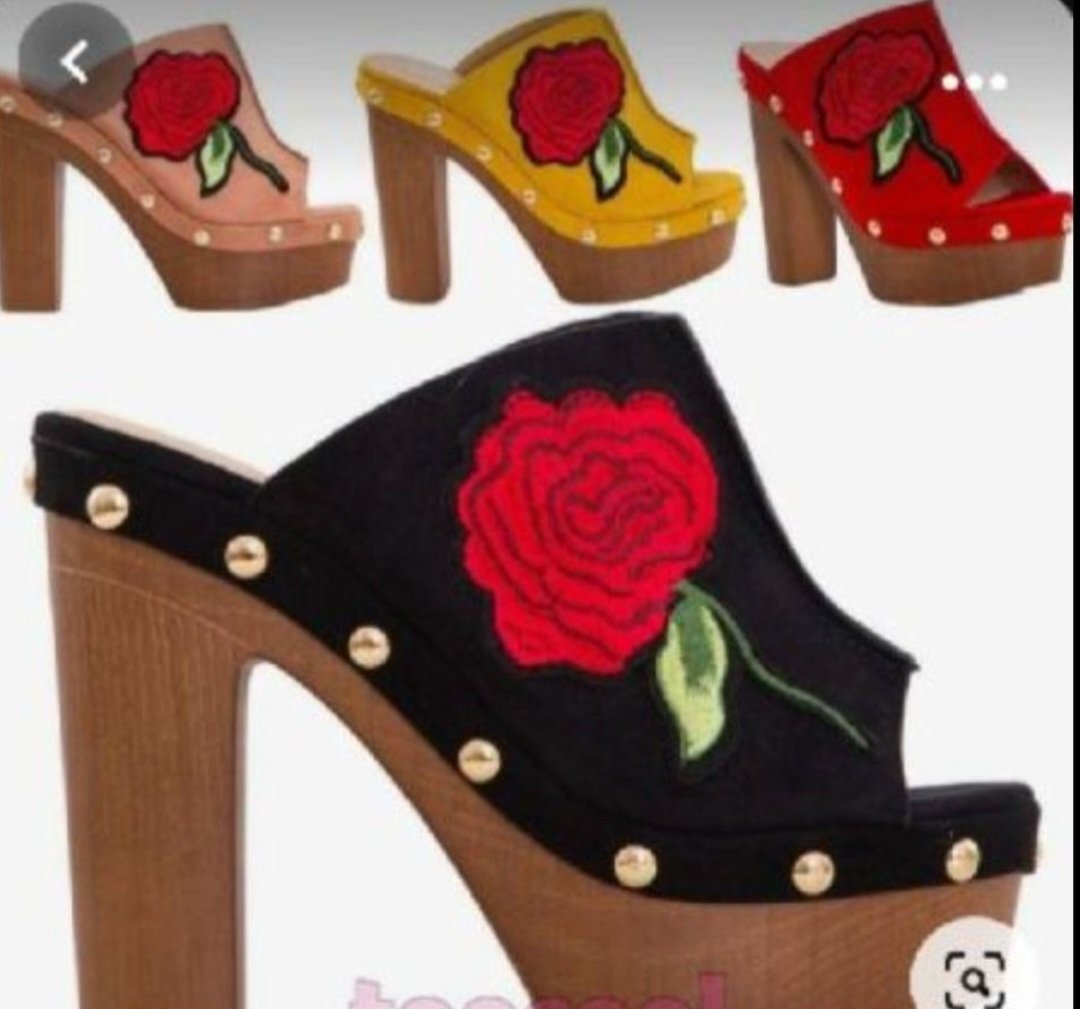 Subliiiiime❤️❤️❤️❤️ mule à talon à fleurs saillantes pointure 37 très souple neuuuf