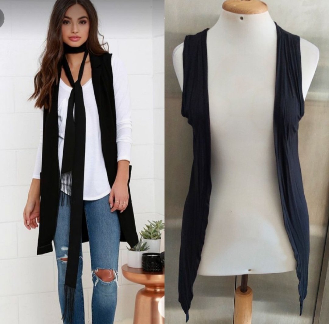 Subliiiiime❤️❤️❤️❤️❤️ kimono sans manche noire de yendi taille 36/38