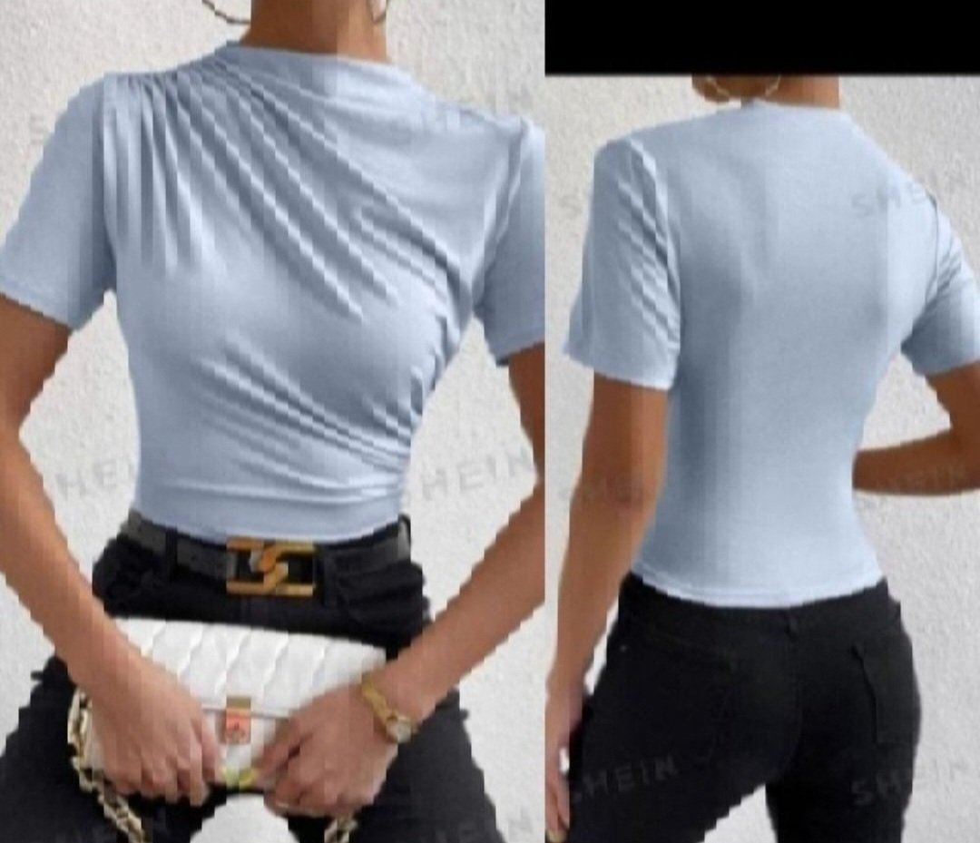 Subliiiiime❤️❤️❤️ pull drapée bleu ciel nouvelle collection de SHEIN taille 38 neuuuf 