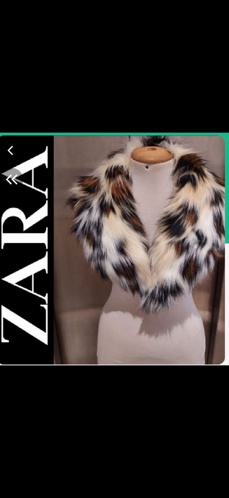 Subliiiiime ❤️ ❤️ ❤️ ❤️ accessoire manteau veste col en fausse fourrure léopards 🐆 large de ZARA neuf importé 