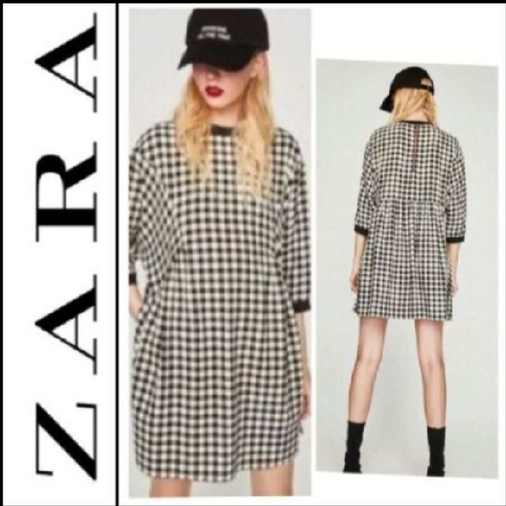 Subliiiiime ❤️ ❤️ ❤️ robe vichy manches 3/4 ,de ZARA taille 38