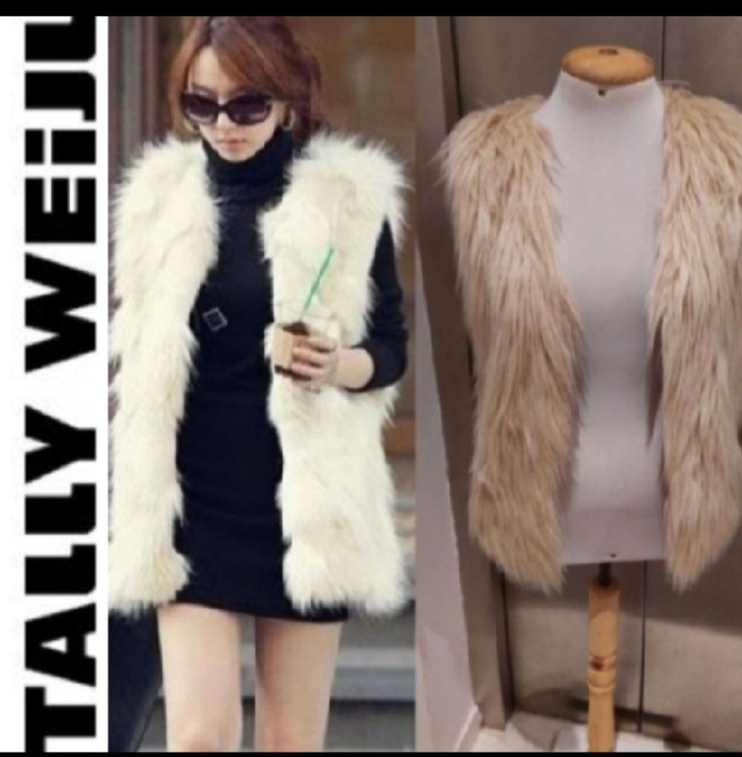 Subliiiiime❤️❤️❤️❤️❤️ veste sans manche en fausse fourrure de TALLY WEIJL taille 36/38