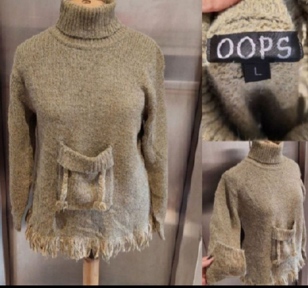 Subliiiiime❤️❤️❤️❤️❤️ pull col roulé avec poche au milieu taille 40 fashion 