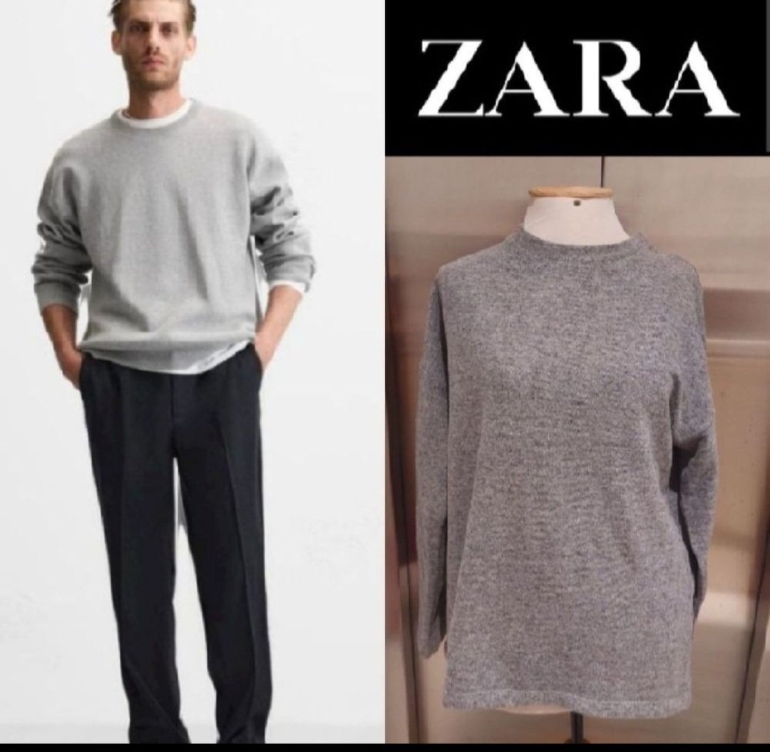 Subliiiiime ❤️❤️❤️❤️❤️ pull col rond très doux large de ZARA pour homme 🚹 taille 38/40 