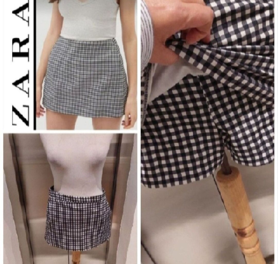Subliiiiime❤️❤️❤️❤️ jupe short vichy de ZARA taille 40