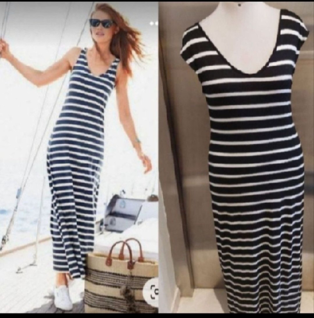 Subliiiiime robe en cotton maxi à rayures taille 38 