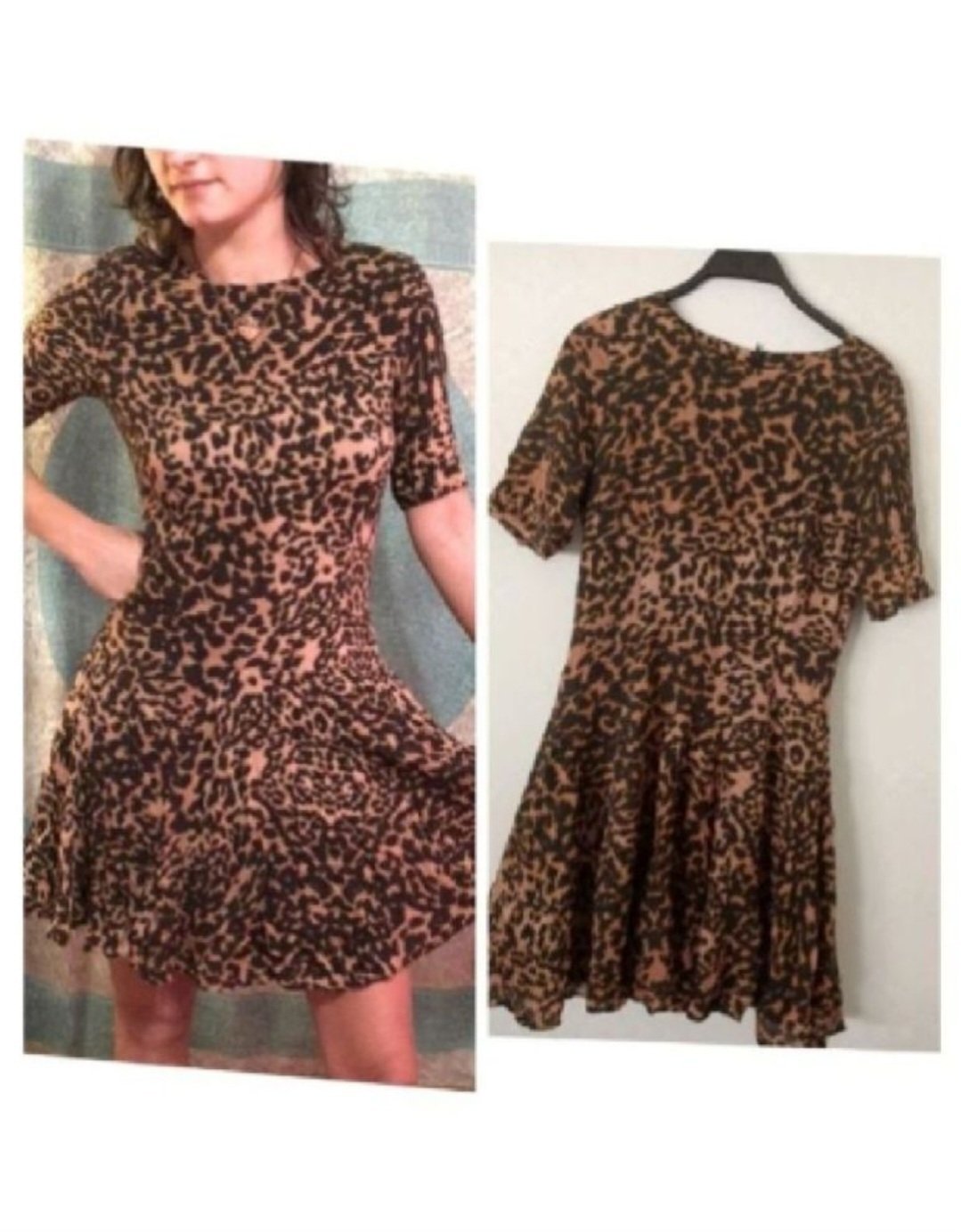 Subliiiiime ❤️❤️❤️❤️robe évasée légère léopard 🐆 de H&M taille 36 fashion 