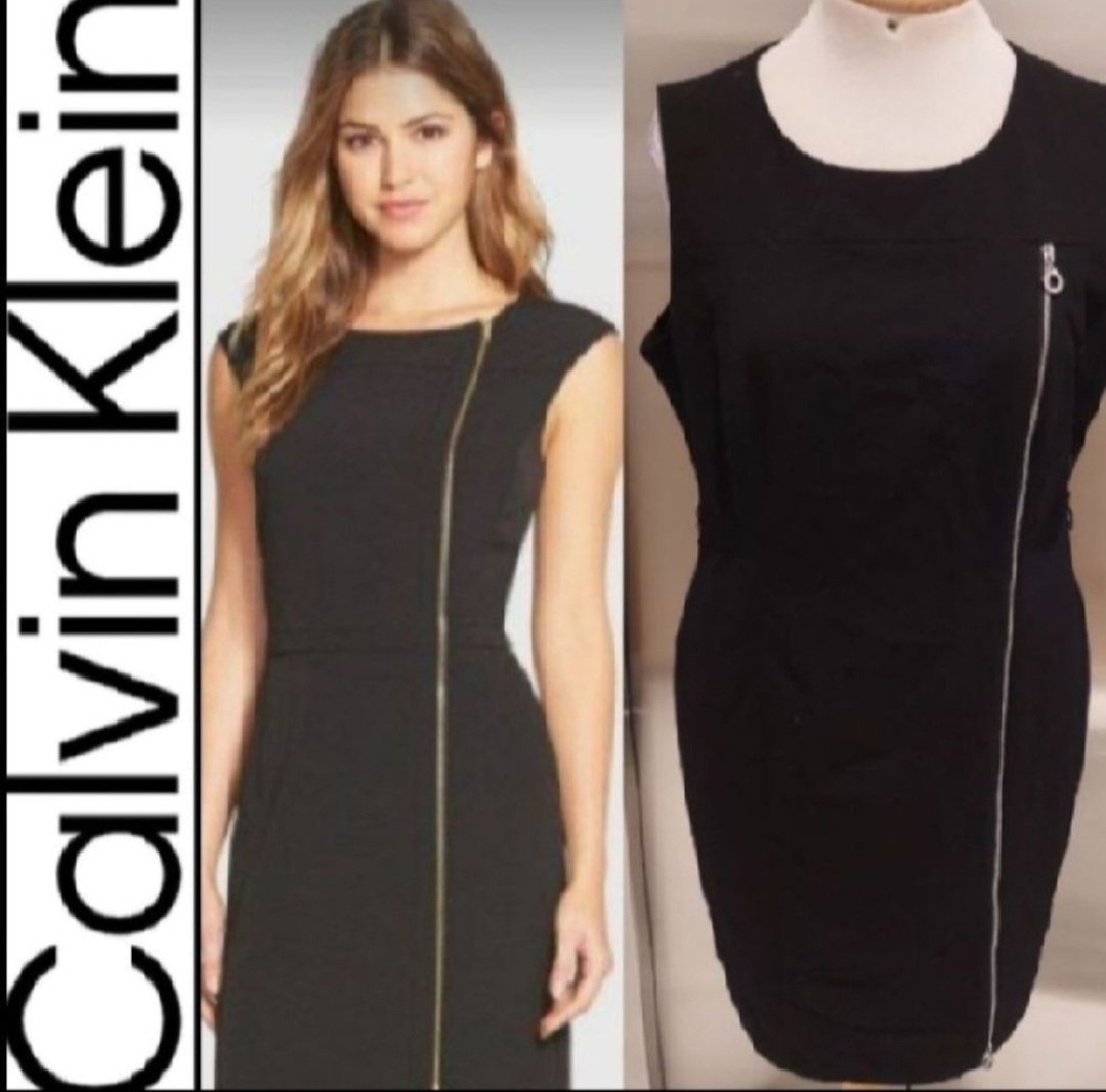 Subliiiiime ❤️❤️❤️robe midi élégante de CALVIN KLEIN taille 44 comme neuve 