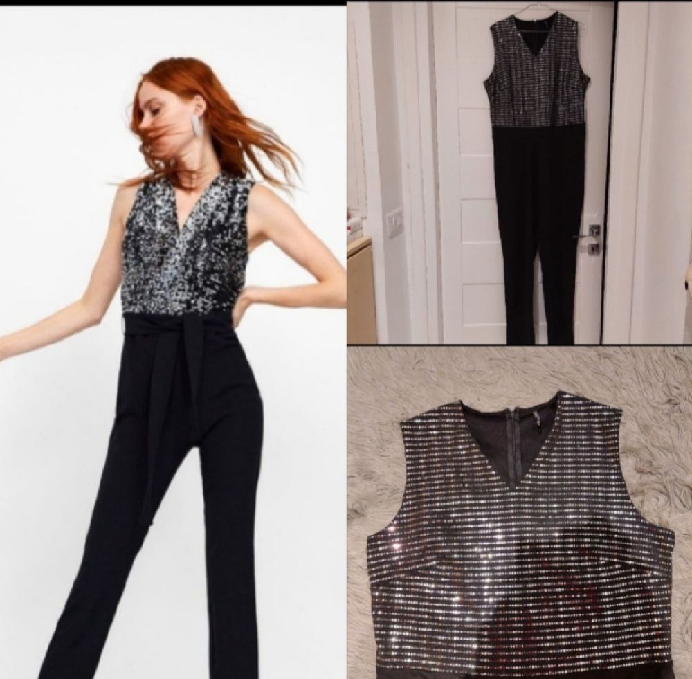 Subliiiiime ❤️ ❤️ ❤️ combinaison argentés de soirée fashion taille 46/48