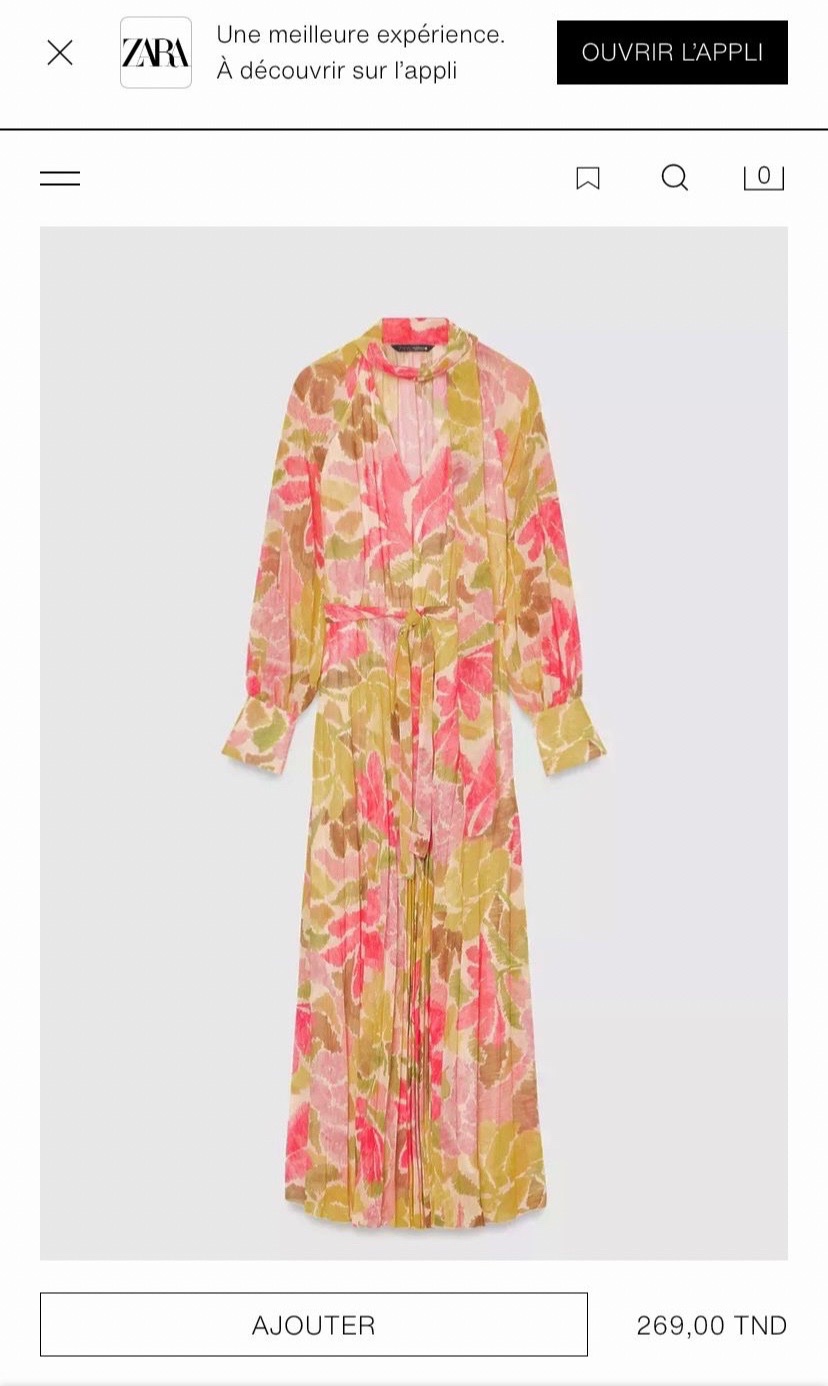 Robe fleurie zara