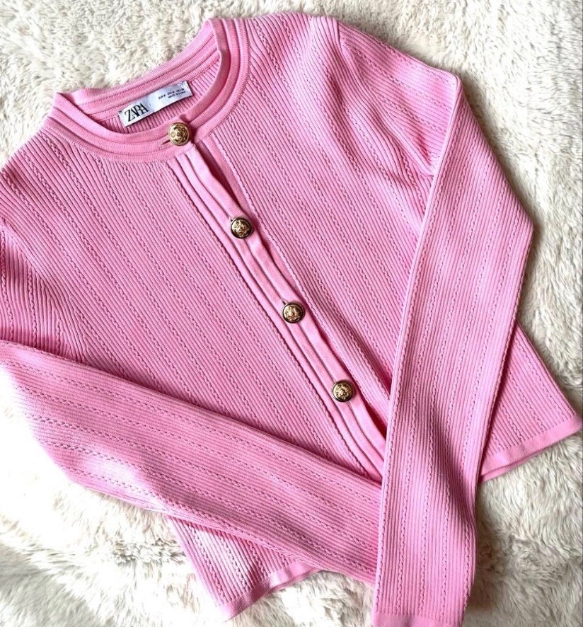 Pink cardigan 