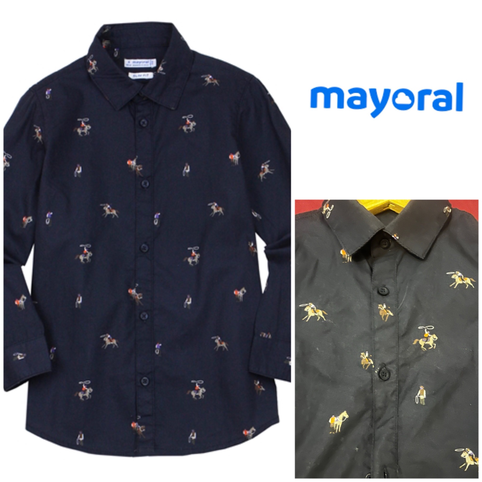Magnifique chemise pour garcon de la marque "mayoral"
