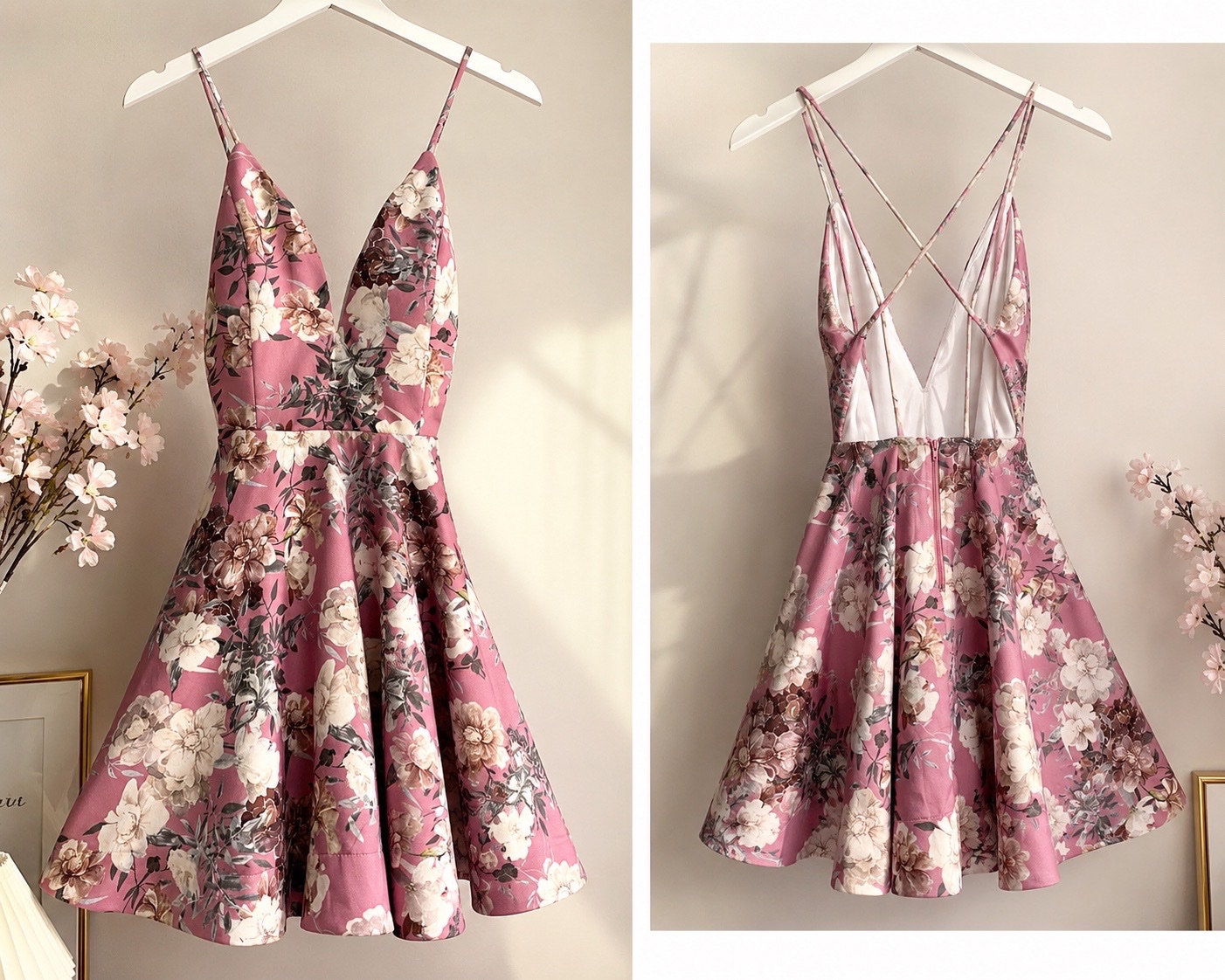 Floral pink  dress 