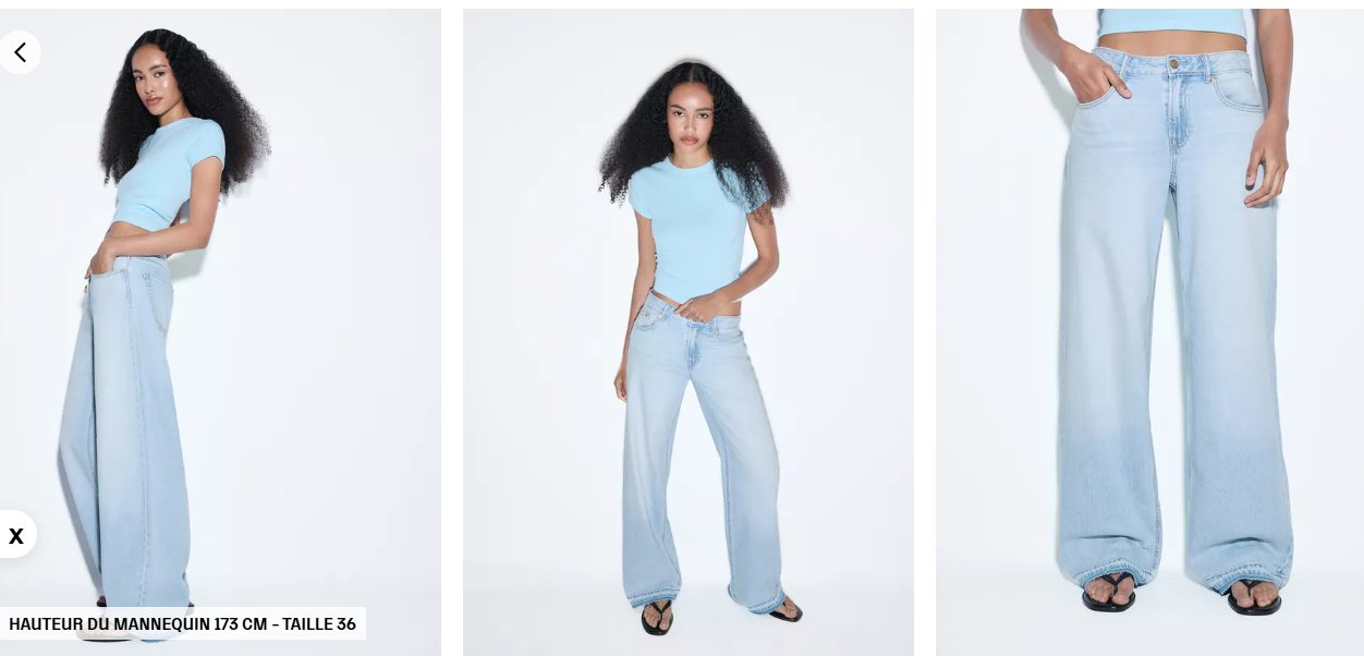 Jean low wide leg stradivarius 