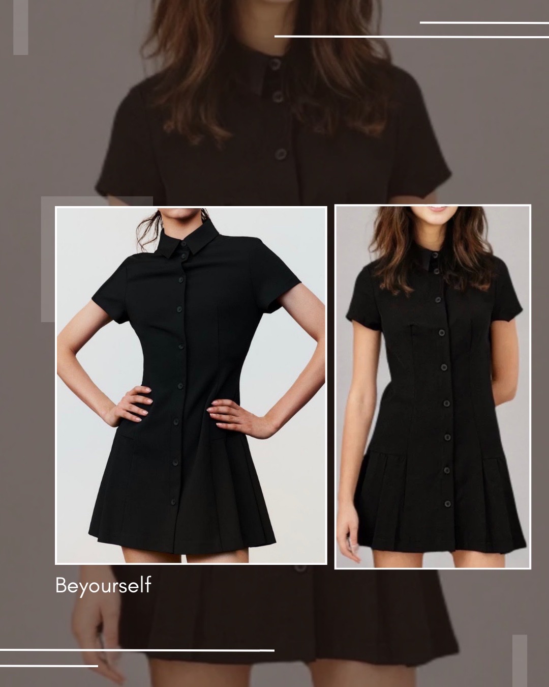 Robe patineuse boutonnée ZARA - Style "Ecolière Chic"