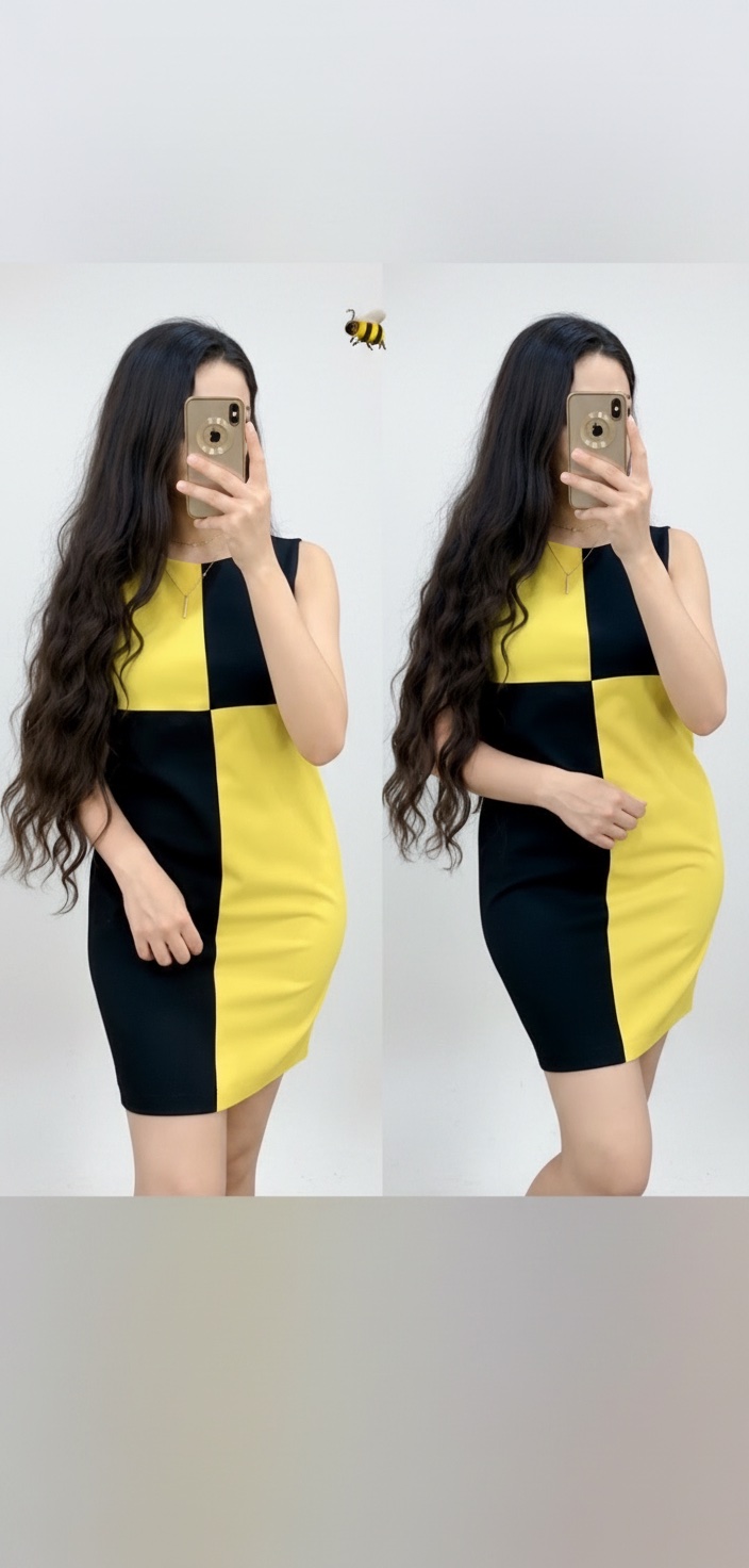 Black&yellow dress