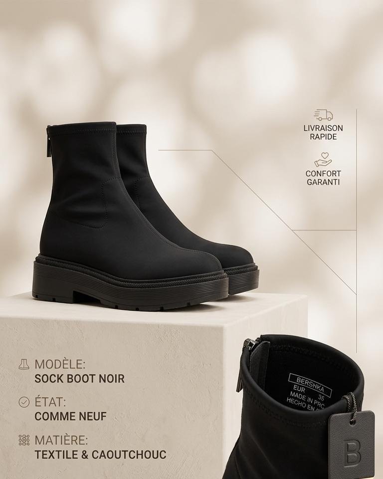 ​🌟 Bottines chaussettes / Sock boots Bershka 🌟