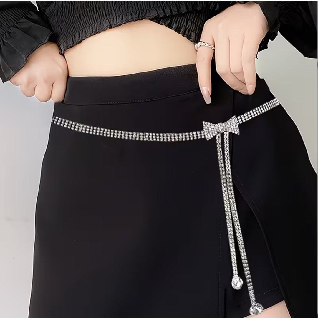 Ceinture Métallique à Nœud pour Femme - Ceinture  pour Taille, Polyvalente et Tendance pour Robe ou Jupe