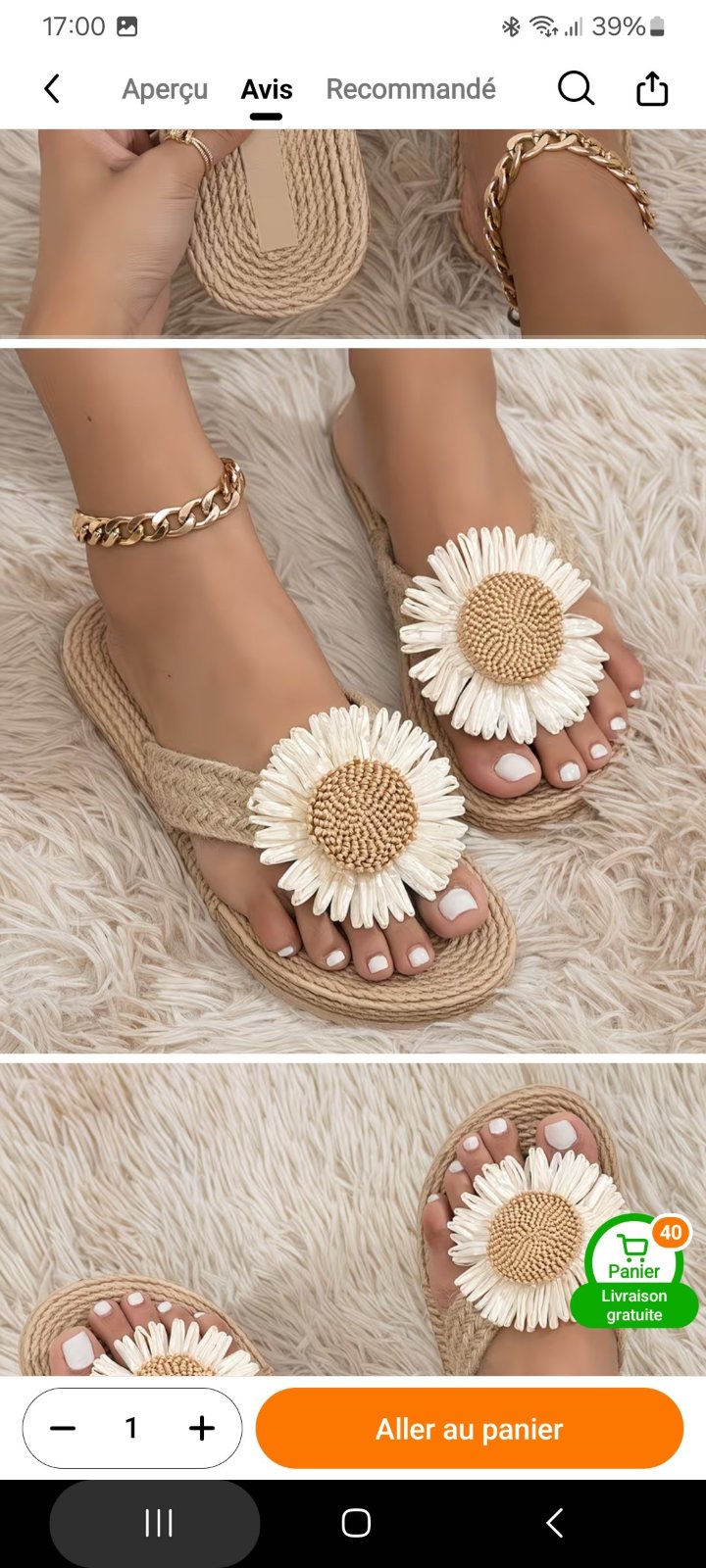 Chaussures Élégantes pour Femme, Chaussures Habillées pour Dame, Chaussures à Fleurs Tendance pour Femme, Chaussures Plates d'Été, Sandales de Plage Décontractées pour Femme, Tongs, Chaussures pour Femme