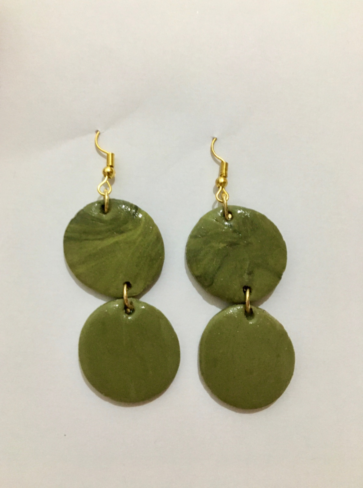 Boucles d'oreilles en céramique 💚