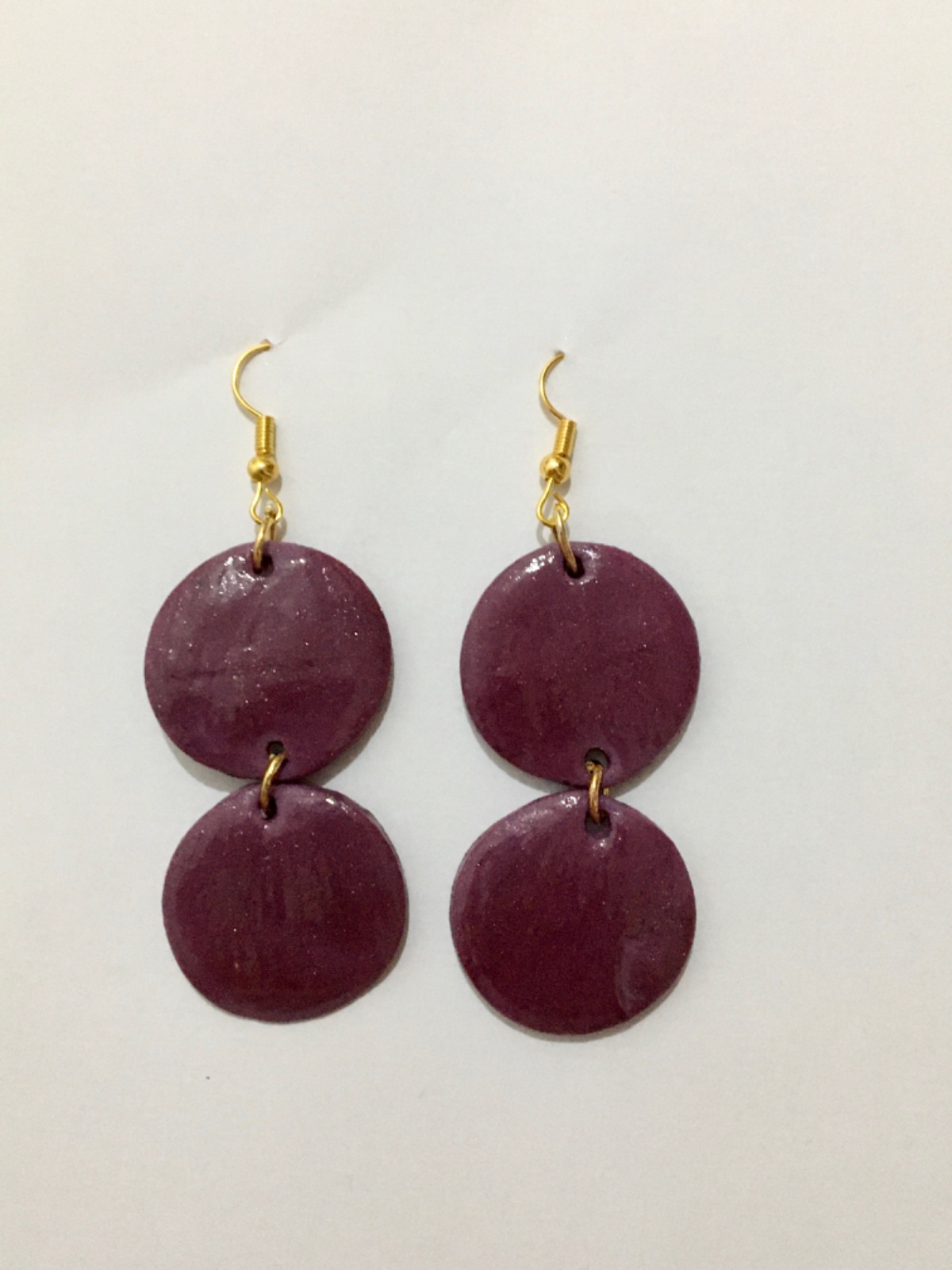 Boucles d'oreilles en céramique 💜