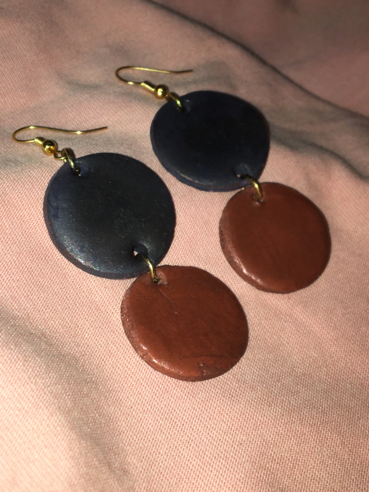 Boucles d'oreilles en céramique 🤎🖤