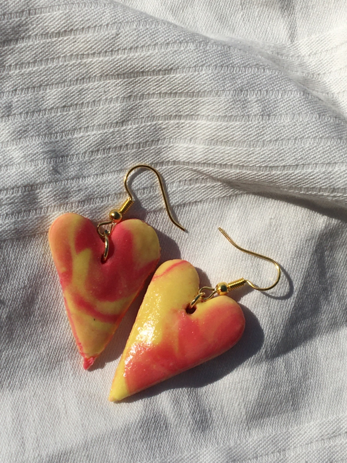 Boucles d'oreilles en céramique 🧡💛