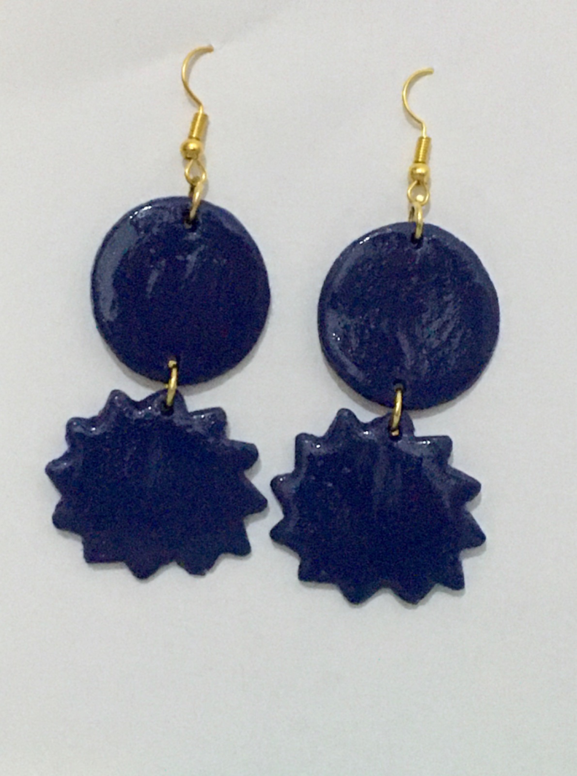 Boucles d'oreilles en céramique 💙