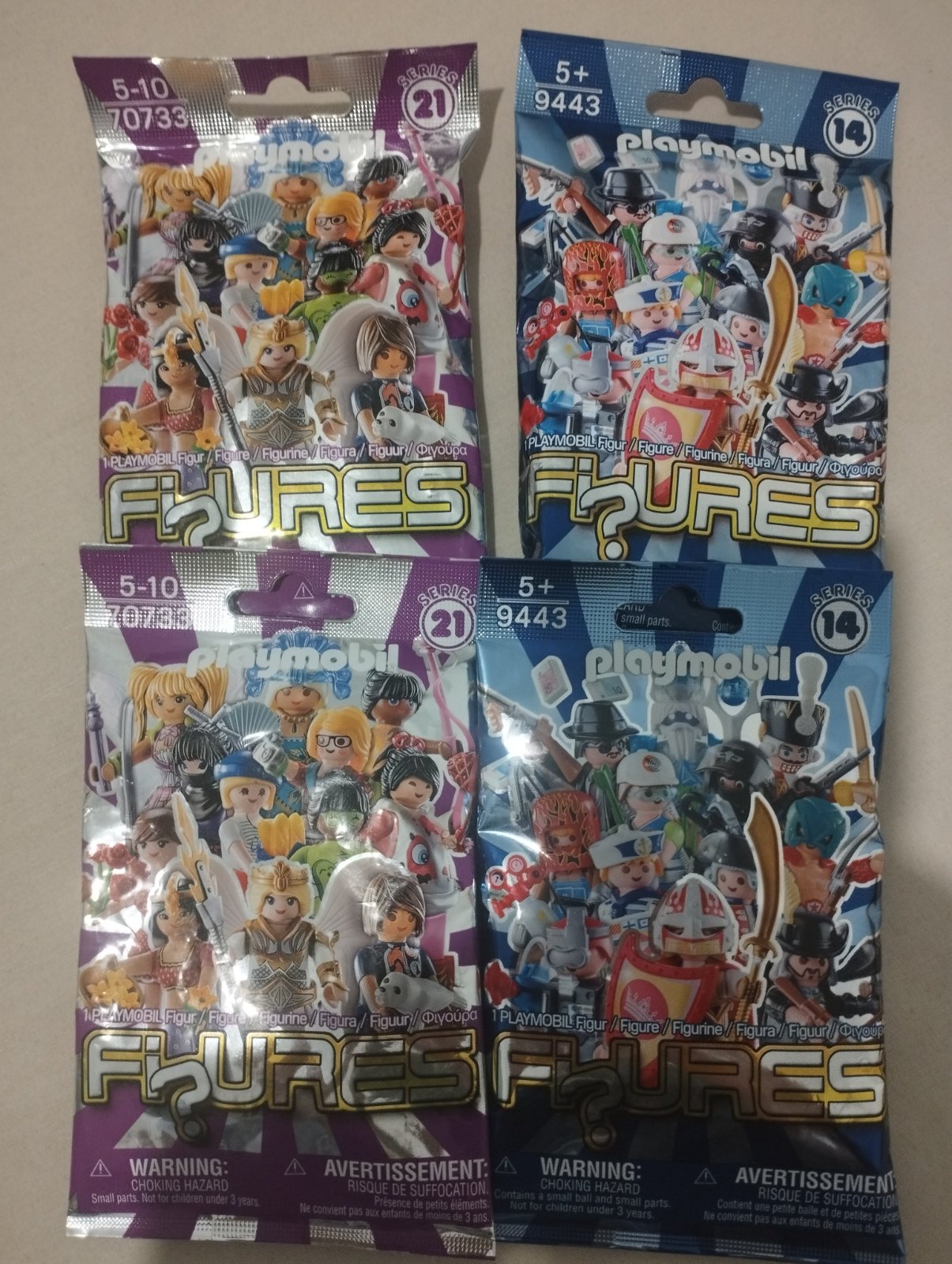 4 Figurine playmobil en sachet surprise neuf cacheté 
