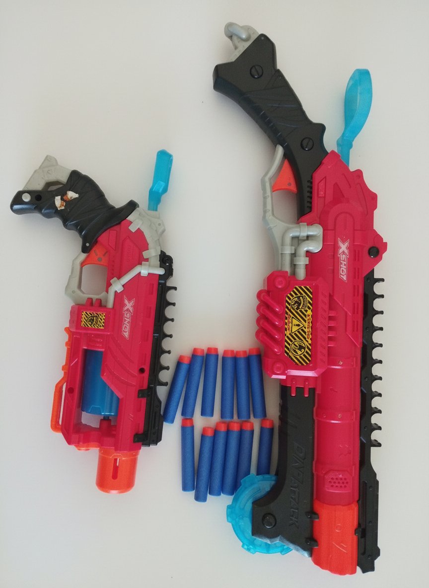 2 Xshot à fléchettes en mousse+ 12 recharges 