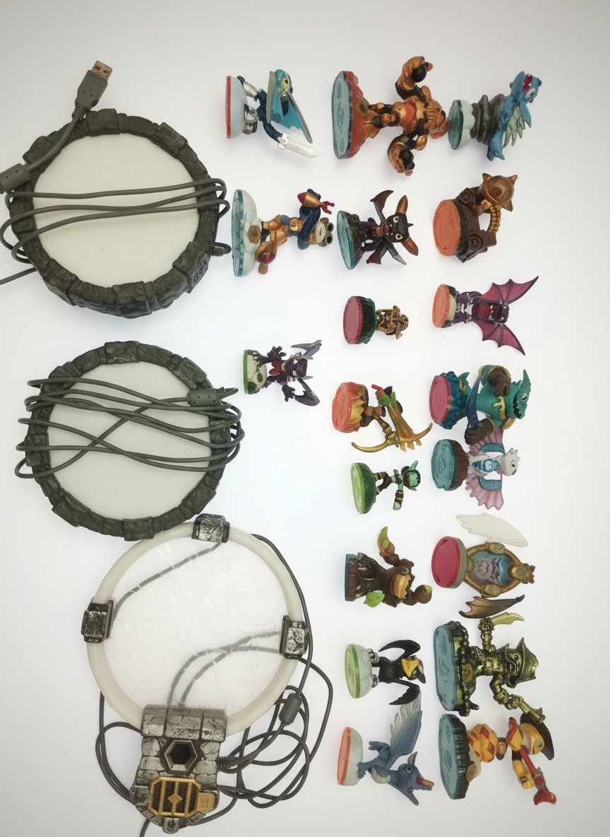 Lot figurines Skylanders personnages jouables sur consoles avec le jeux 