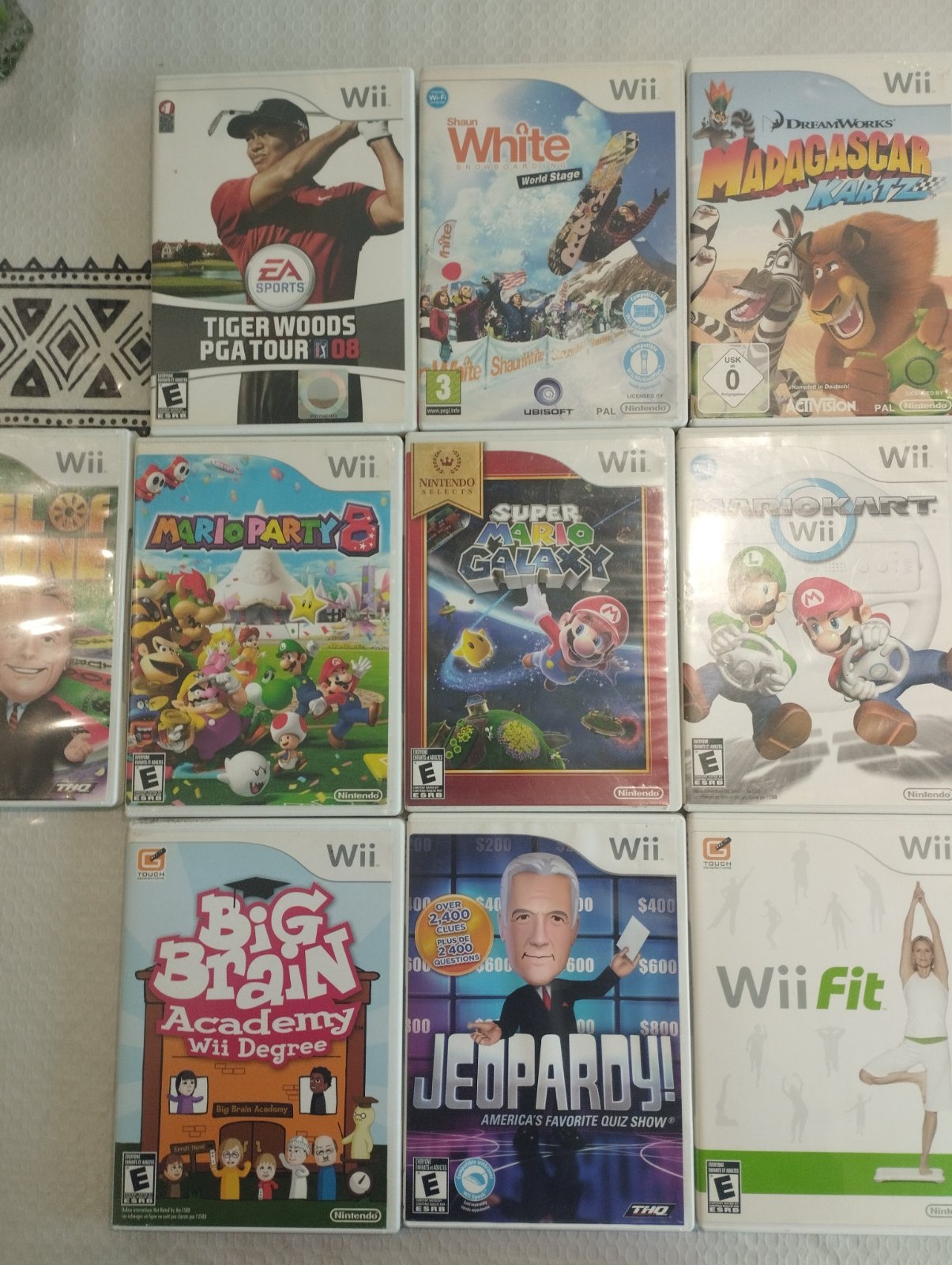 Lot de 10 cd wii