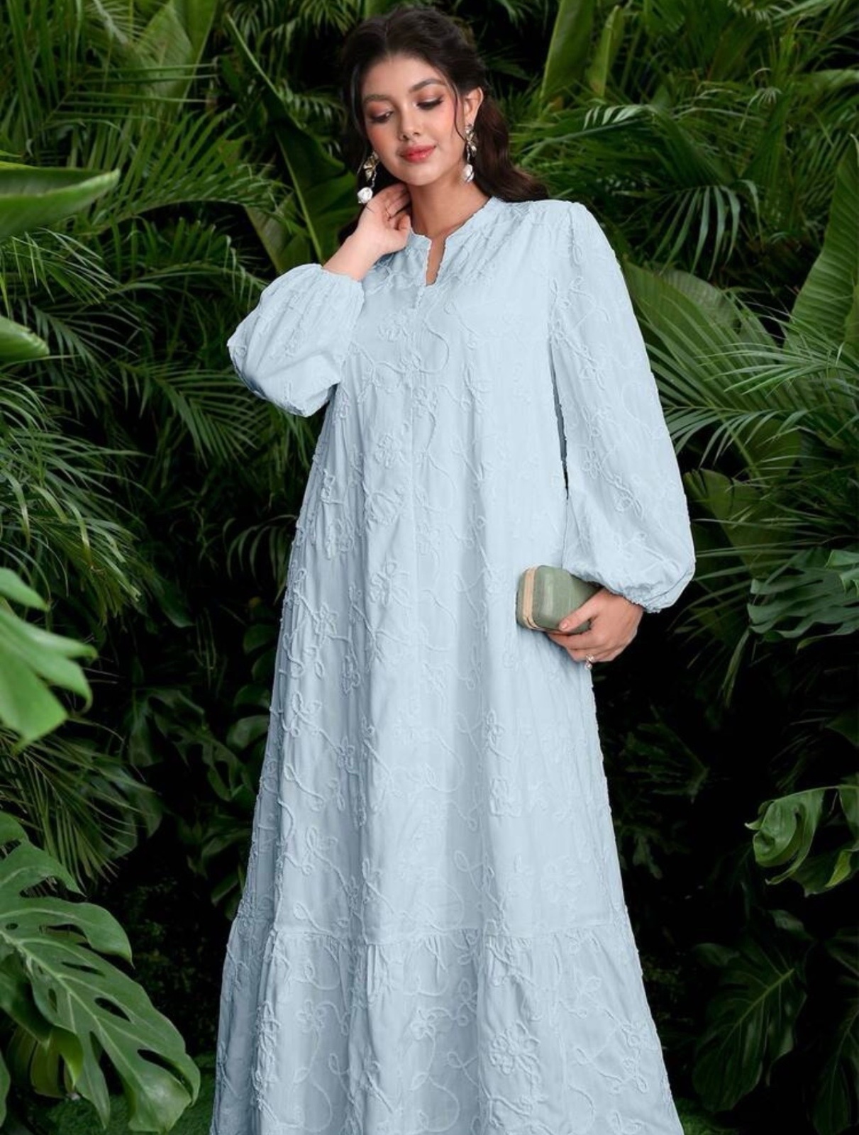 Robe shein tres chic couleur bleu azur