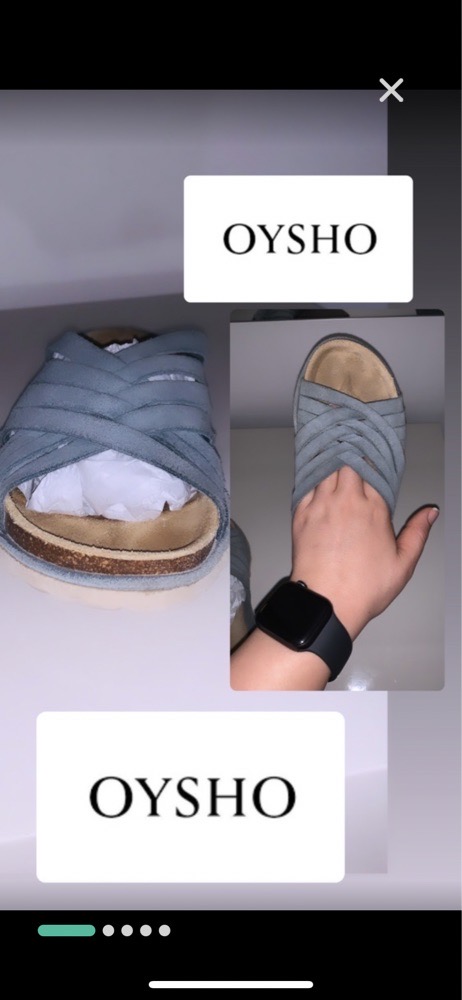 claquette OYSHO bleu fumée 
