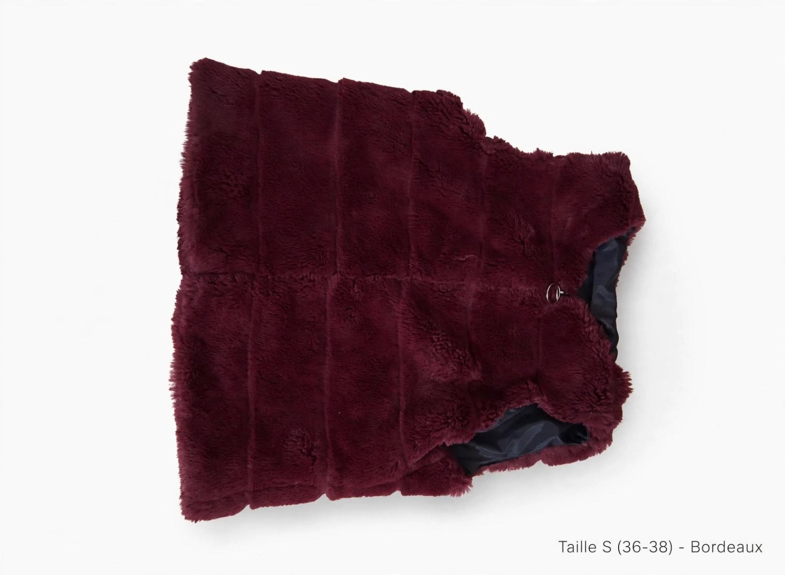 Gilet Fourrure Bordeaux Taille S - Très bon état - Chaud